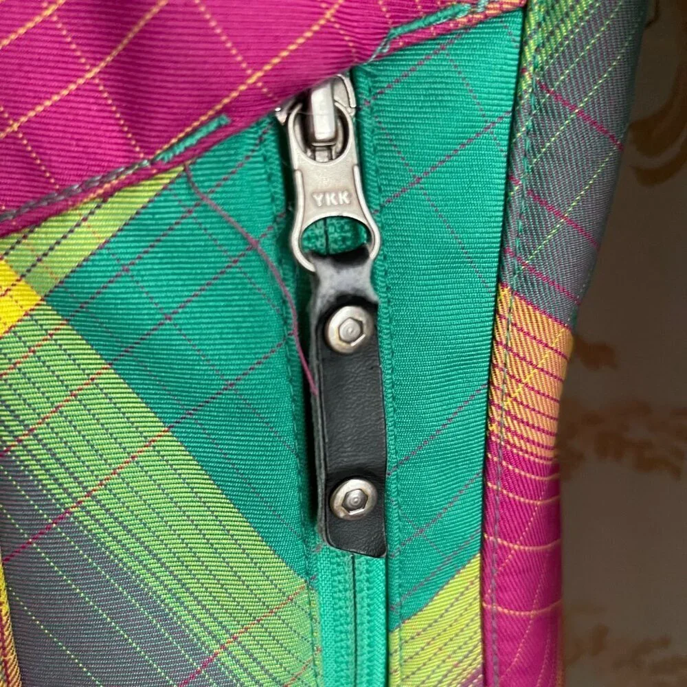 The North Face Women Jacket Size Large Colorblock Hooded Plaid Outdoor Y2K Core - Picture 7 of 16